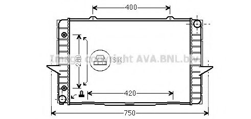 Imagine Radiator, racire motor AVA QUALITY COOLING VO2064