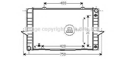 Imagine Radiator, racire motor AVA QUALITY COOLING VO2092