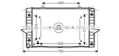 Imagine Radiator, racire motor AVA QUALITY COOLING VO2093