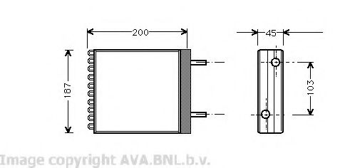 Imagine Schimbator caldura, incalzire habitaclu AVA QUALITY COOLING VO6066