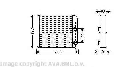 Imagine Schimbator caldura, incalzire habitaclu AVA QUALITY COOLING VO6129