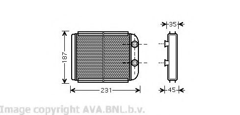 Imagine Schimbator caldura, incalzire habitaclu AVA QUALITY COOLING VO6132