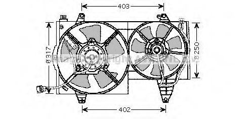 Imagine Ventilator, radiator AVA QUALITY COOLING VO7505