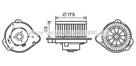 Imagine Electromotor, ventilatie interioara AVA QUALITY COOLING VO8175