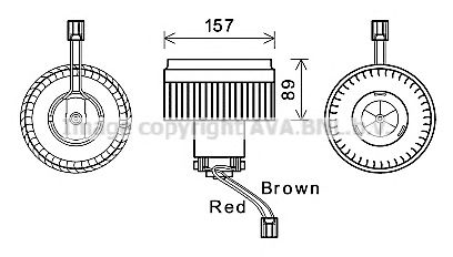 Imagine Electromotor, ventilatie interioara AVA QUALITY COOLING VO8177