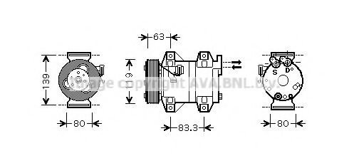 Imagine Compresor, climatizare AVA QUALITY COOLING VOAK121