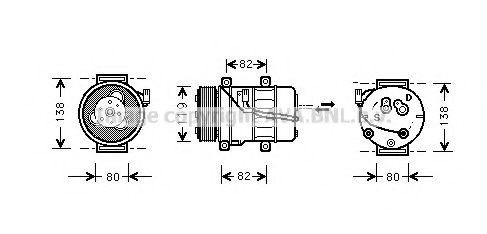 Imagine Compresor, climatizare AVA QUALITY COOLING VOK054