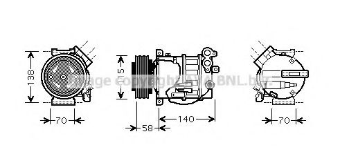 Imagine Compresor, climatizare AVA QUALITY COOLING VOK144