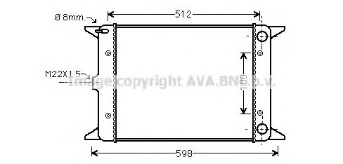 Imagine Radiator, racire motor AVA QUALITY COOLING VW2005