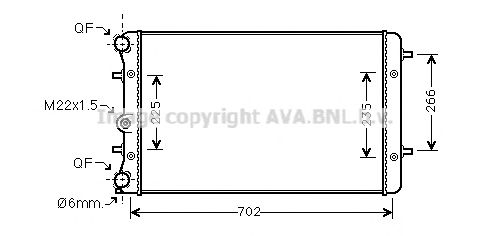 Imagine Radiator, racire motor AVA QUALITY COOLING VW2174