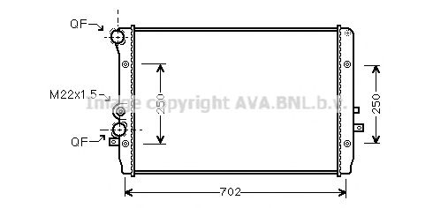 Imagine Radiator, racire motor AVA QUALITY COOLING VW2193