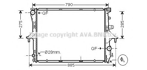 Imagine Radiator, racire motor AVA QUALITY COOLING VW2199