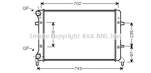 Imagine Radiator, racire motor AVA QUALITY COOLING VW2204