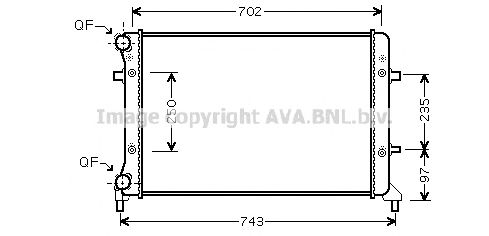 Imagine Radiator, racire motor AVA QUALITY COOLING VW2205