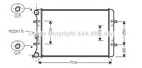 Imagine Radiator, racire motor AVA QUALITY COOLING VW2217