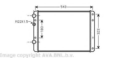 Imagine Radiator, racire motor AVA QUALITY COOLING VW2249