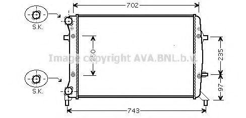 Imagine Radiator, racire motor AVA QUALITY COOLING VW2272