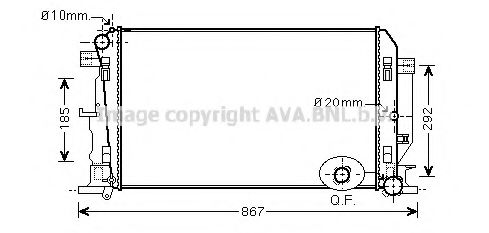 Imagine Radiator, racire motor AVA QUALITY COOLING VW2282