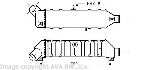 Imagine Intercooler, compresor AVA QUALITY COOLING VW4136