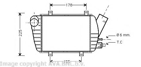 Imagine Intercooler, compresor AVA QUALITY COOLING VW4154