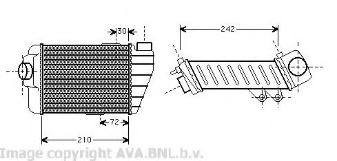 Imagine Intercooler, compresor AVA QUALITY COOLING VW4158