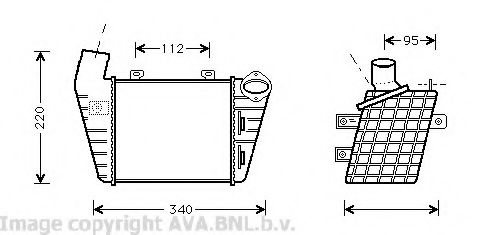 Imagine Intercooler, compresor AVA QUALITY COOLING VW4159