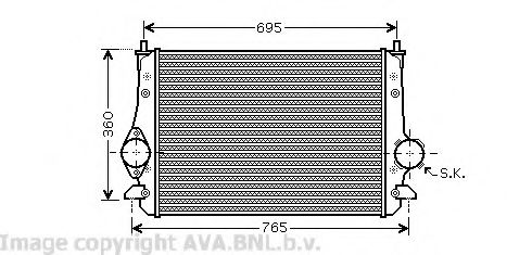 Imagine Intercooler, compresor AVA QUALITY COOLING VW4251