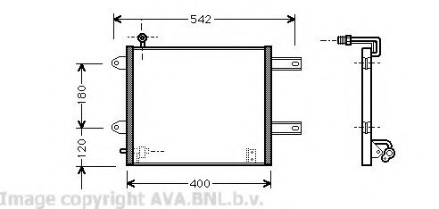 Imagine Condensator, climatizare AVA QUALITY COOLING VW5177