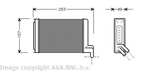 Imagine Schimbator caldura, incalzire habitaclu AVA QUALITY COOLING VW6067