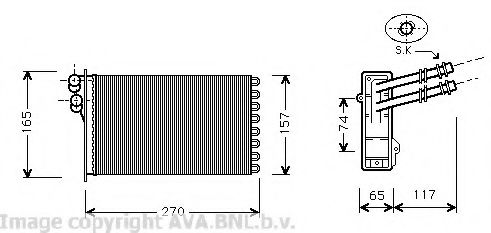 Imagine Schimbator caldura, incalzire habitaclu AVA QUALITY COOLING VW6175