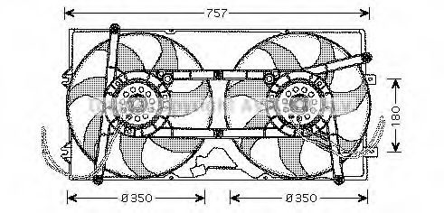 Imagine Ventilator, radiator AVA QUALITY COOLING VW7504