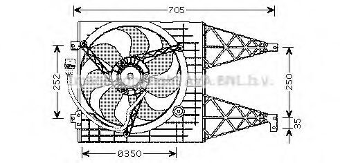 Imagine Ventilator, radiator AVA QUALITY COOLING VW7507