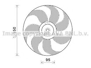 Imagine Ventilator, radiator AVA QUALITY COOLING VW7511