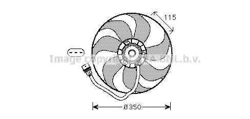 Imagine Ventilator, radiator AVA QUALITY COOLING VW7521