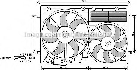 Imagine Ventilator, radiator AVA QUALITY COOLING VW7529