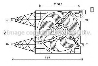 Imagine Ventilator, radiator AVA QUALITY COOLING VW7532