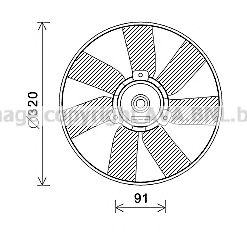 Imagine Ventilator, radiator AVA QUALITY COOLING VW7538