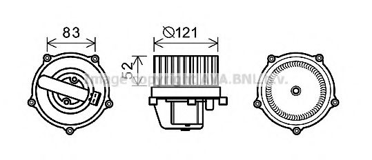 Imagine Electromotor, ventilatie interioara AVA QUALITY COOLING VW8345