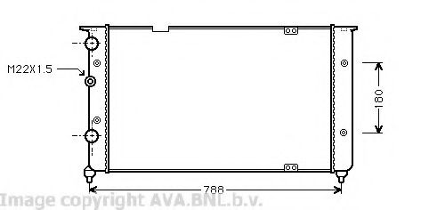 Imagine Radiator, racire motor AVA QUALITY COOLING VWA2103