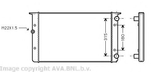 Imagine Radiator, racire motor AVA QUALITY COOLING VWA2105