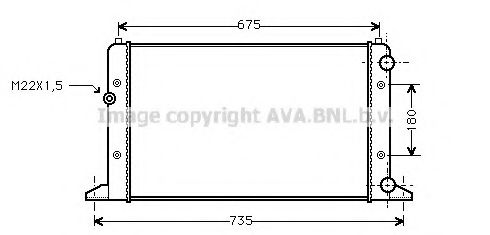 Imagine Radiator, racire motor AVA QUALITY COOLING VWA2160