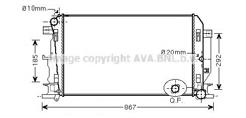 Imagine Radiator, racire motor AVA QUALITY COOLING VWA2271