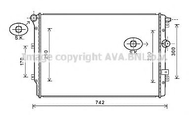 Imagine Radiator, racire motor AVA QUALITY COOLING VWA2324