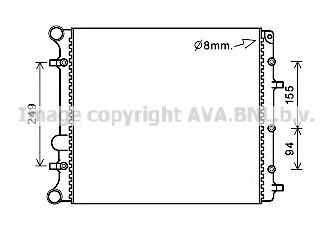 Imagine Radiator, racire motor AVA QUALITY COOLING VWA2346