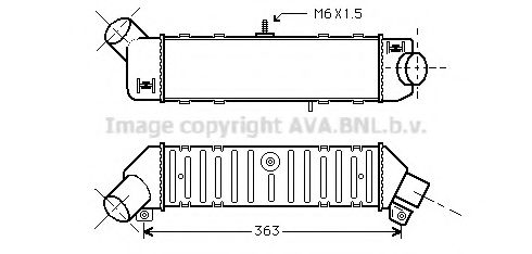 Imagine Intercooler, compresor AVA QUALITY COOLING VWA4162