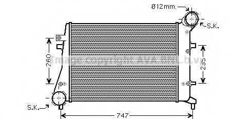 Imagine Intercooler, compresor AVA QUALITY COOLING VWA4268