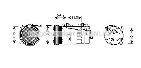 Imagine Compresor, climatizare AVA QUALITY COOLING VWAK280