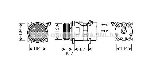 Imagine Compresor, climatizare AVA QUALITY COOLING VWAK288