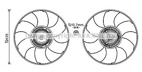 Imagine Ventilator, radiator AVA QUALITY COOLING VWC332