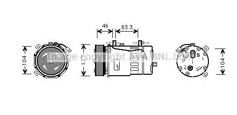 Imagine Compresor, climatizare AVA QUALITY COOLING VWK050